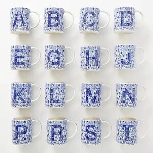 Anthropologie Folksong Monogram Mug F